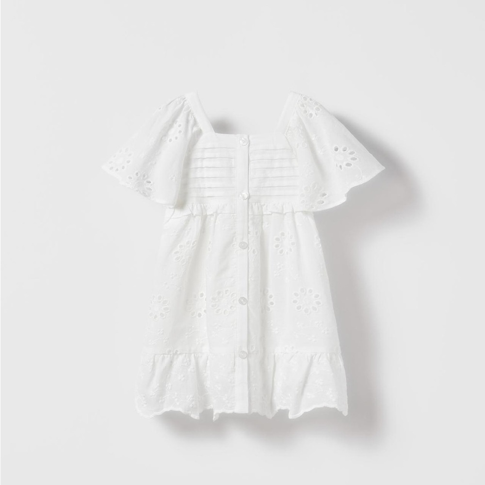 Zara Kids White Eyelet Dress
